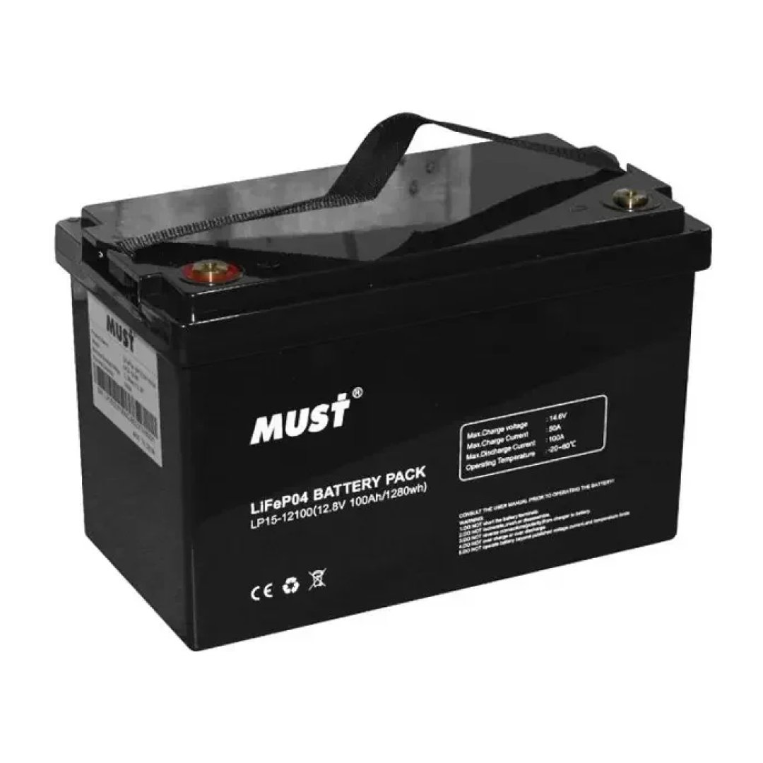 Акумулятор Must LiFePO4 LP15-12100 (12.8V100Ah) з Bluetooth product1